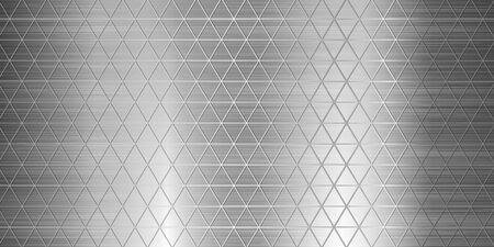 Steel geometric metal texture large banner realistic illustration のイラスト素材