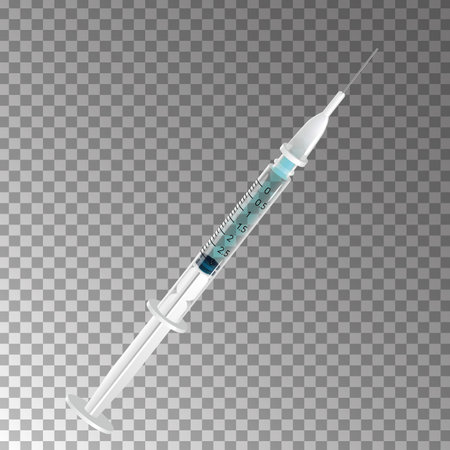 illustration of an isolated vaccine with transparency effectのイラスト素材