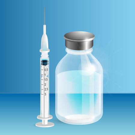 Covid 19 vaccine illustrationのイラスト素材