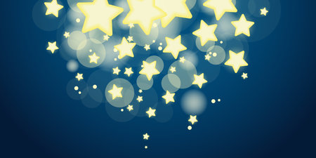 Bright stars glowing sweet light design bannerのイラスト素材
