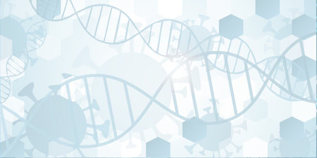 DNA illustration banner geometric designのイラスト素材