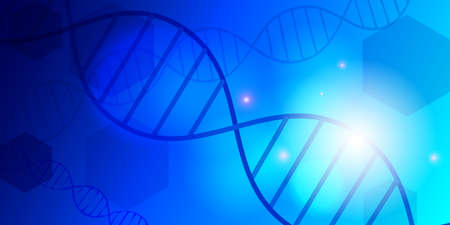 DNA illustration banner geometric design sweet colorsのイラスト素材