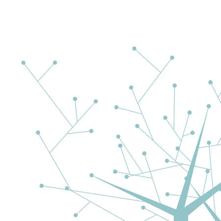 Abstract geometric tree illustration wide background