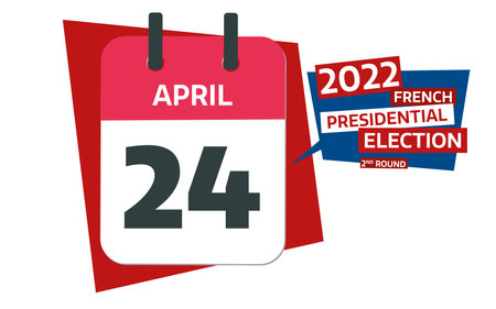 french election presidential calendar date second round april 24のイラスト素材