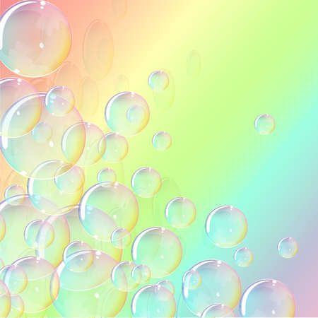 Rainbow colors sweet bubbles illustration wide background