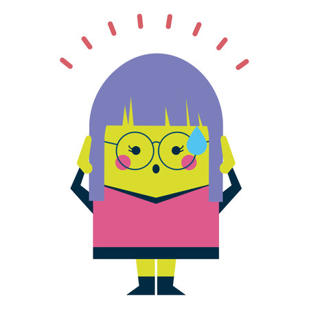 Illustration of a confused businesswoman - business and working design themeの写真素材