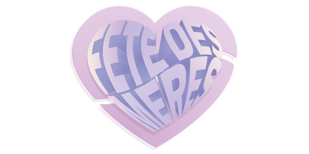 Heart with the word Love. Illustration for Valentine's Day.のイラスト素材