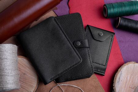 wallet on a desk. shallow depth of field.