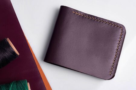wallet on a desk. shallow depth of field.の写真素材