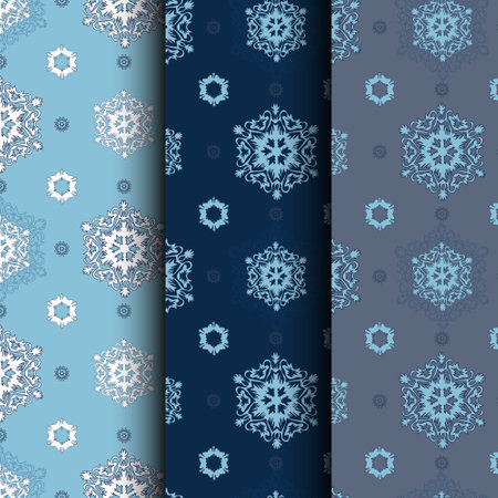 Snowflakes on a blue backgroundのイラスト素材