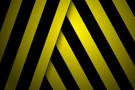 Warning yellow black pattern vectorのイラスト素材