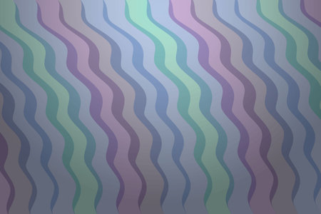 Design set of blue, green, red, purple, orange yellow wavy linesのイラスト素材