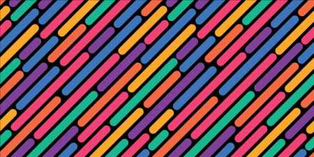 Abstract background, lines pink, green blue orange purpleのイラスト素材