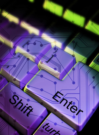 Computer keyboard - 3d render