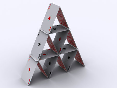 Conceptual pyramid house of aces - 3d renderingのeditorial素材