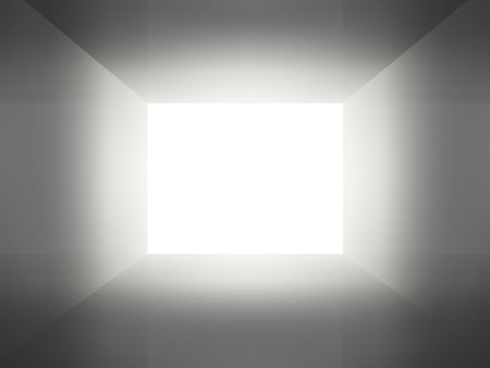 Conceptual abstract corridor - rendered in 3dの写真素材