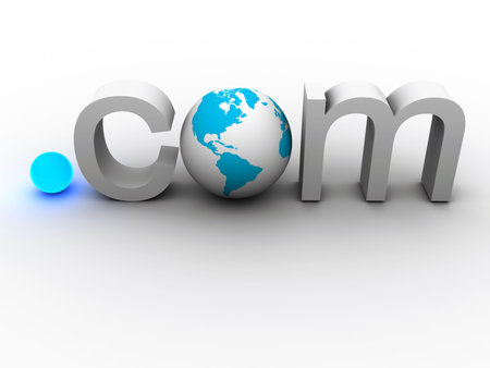 Conceptual web address domain - rendered in 3dの写真素材