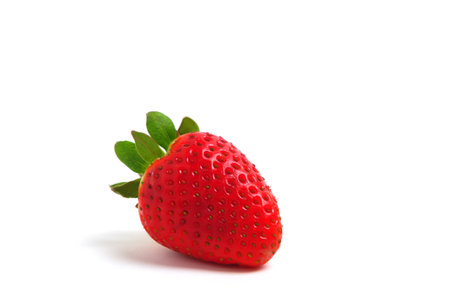 Close up of strawberry on white background