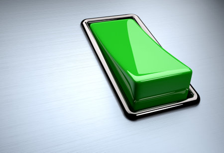 Red switch on white background - 3d renderの写真素材