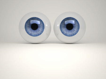 Digitally generated image of human eyes - 3d renderの写真素材