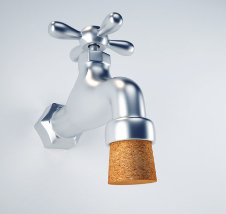 Faucet - this is a 3d render illustrationの写真素材