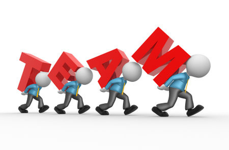3d people - men, person with word " teamwork ". Businessmanの写真素材