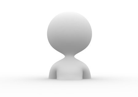 3d people - men, person - icon human. の写真素材