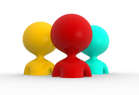 3d people - men, person - icon human. Team conceptの写真素材