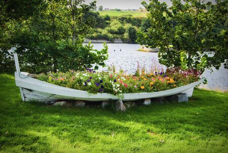 A boat of flowers in Scotland