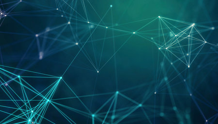 Abstract digital background of points and lines. Abstract technology science background.