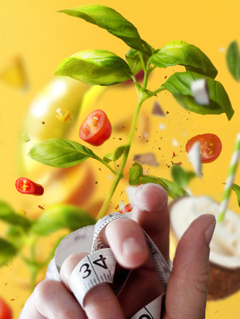 Healthy diet, business concept, healthy food, vegetarian, fitnessの写真素材