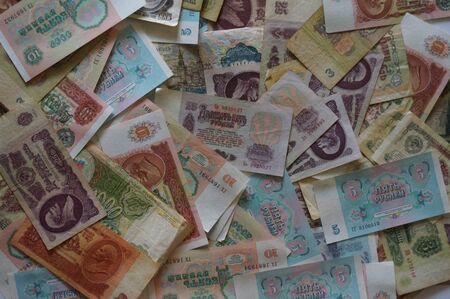 old bancnotes from the sovet union