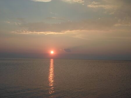 sunset at seaの写真素材