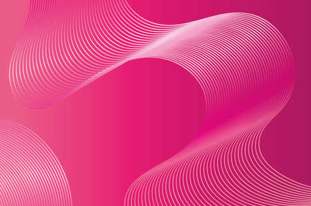 illustration of pink waves on a lilac backgroundのイラスト素材