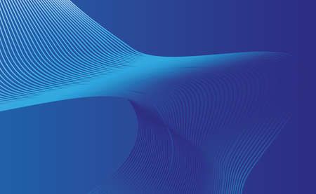 illustration of blue waves on a blue backgroundのイラスト素材