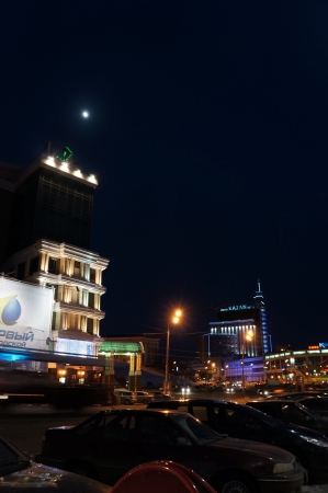 Night view of the street in Kazanのeditorial素材