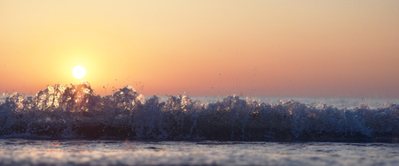 sea ??wave at sunset Anapa Russiaの写真素材
