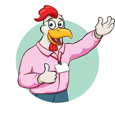 Rooser manager with badge vector illustrationのイラスト素材