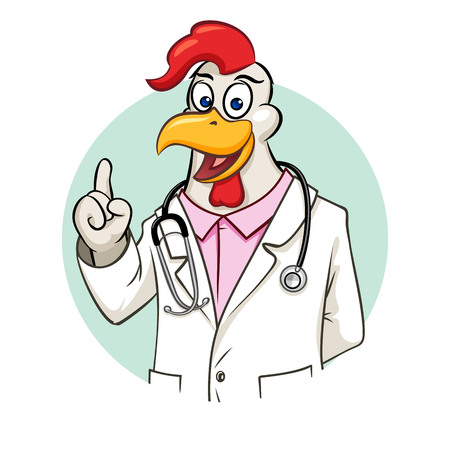 Rooser doctor with stethoscope vector illustrationのイラスト素材