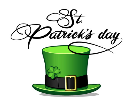 St. Patricks Day hat calligraphyのイラスト素材