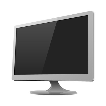Personal computer noname monitor mockup on the white background.のイラスト素材