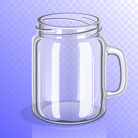 Empty glass jar with handleのイラスト素材