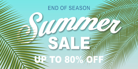 Summer Sale banner design template. Vector illustrationのイラスト素材