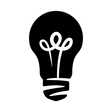 Light Bulb line icon vector, isolated on white background. Idea sign, solution, thinking concept. Lighting Electric lamp. Electricity, shine. Trendy Flat style for graphic design, Web site, UI. EPSのイラスト素材