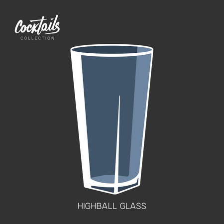 Highball glass sign simple icon empty vector illustrationのイラスト素材
