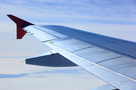 View from the window of an airplane.