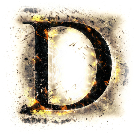 Fire letter Dの写真素材
