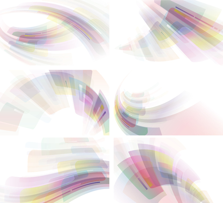 Set of colorful abstractionsのイラスト素材