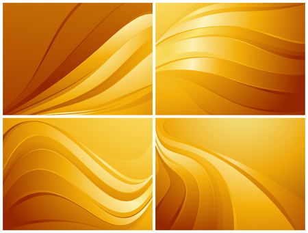 Set of orange backgroundsのイラスト素材