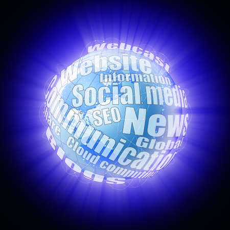 Internet globeの写真素材